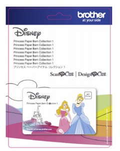 Brother CADSNP02 Scan N Cut Disney Princess 18 Designs Pattern Collection #1, Cinderella, Sleeping Beauty, Snow White, Belle, Arial, and Rapunzel