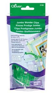 Clover CL3186 Jumbo Wonder Clips 12pcs by Nancy Zieman