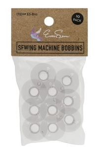 EverSewn ES-B10 Plastic Class 15A Standard Plastic Empty Bobbins for Most Sewing Machines 10Pk