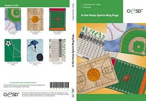 OESD 12566CD In the Hoop Sports Mug Rugs Coaster Embroidery Designs CD