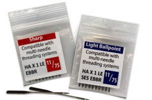 Triumph Flat Shank Embroidery Machine Needles HAX1 LE EBBR SES Light Ball or Sharp Point 100 PK 75/11 or 90/14