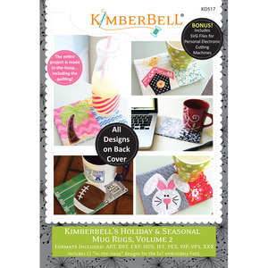 79291: KimberBell Designs KD517 Holiday & Seasonal Mug Rugs Volume 2 ME CD Pattern