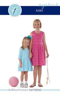 Children's Corner CC295S CC295L Kaki Bodice Dress Sewing Pattern Sizes 6m-6 and 7-14