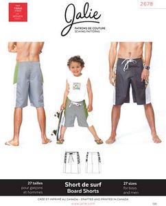 Jalie Patterns JAL2678 Board Shorts for Everyone Sewing Pattern, 27 Sizes
