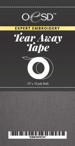 OESD EMBTAPETA, Expert Embroidery In the Hoop Tape .75 or ¾ Inch Wide x 20 Yards Tear Away