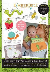 87514: KimberBell KD551 Lil Sprout - Baby Appliques & Burp Cloths