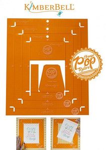 KimberBell KDTL102 Orange Pop Ruler Rectangle Set 4x6 6x8 and 8x10"