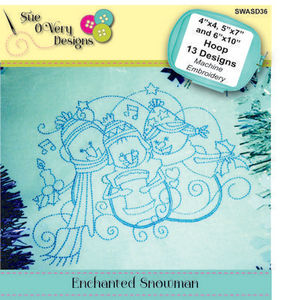 Sue O'Very Designs SWASD36 Enchanted Snowman Design