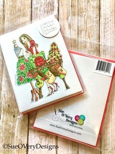 Sue O'Very Designs SWASM01 Sew Christmas Note Card - 8pk