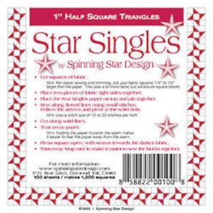 Spinning Star Design 1-1896 Star Singles 1.0in, 150 sheets of triangle paper in a bag, enough for 1,200 1in blocks