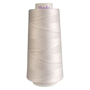 Maxi Lock 51-32109  White 3000 Yard Poly Thread for Sewing Serging Quilting