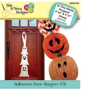 87923: Sue O'Very Designs SWAST56 Halloween Door Hangers ITH