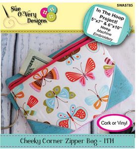 Sue O'Very Designs Cheeky Corner Zipper Bag - In The Hoop
