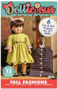 88325: Dime DOLL1001 Dollicious Pre-Printed Doll Fashion Patterns