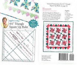 Quilt in a Day QD2043 4-1/2 Triangle Square-Up Ruler