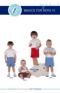 Children's Corner, CC007, Basics for Boys III 3mo-3, Children's patterns, Classic Children's sewing patterns