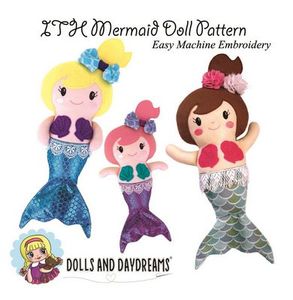 Dolls and Daydreams DD007 In The Hoop Mermaid Doll Pattern