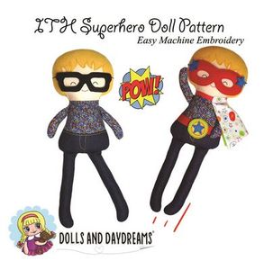 Dolls and Daydreams DD009 In The Hoop Superhero Doll Pattern
