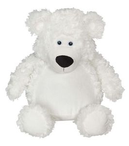 Creature Comforts EB11095 Bobby Buddy Bear, White with Stuffing Pods