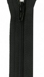 YKK U20-22-580 art.322 Unique Invisible Zipper 22" Long, Black