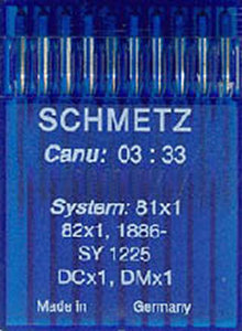 Schmetz DCX1, Overlock Serger Needles sz16/100, 10/pkg