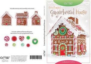 OESD 12512CD Freestanding Gingerbread House CD 3+9 FSL Embroidery Designs