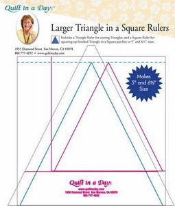 Quilt in a Day QD2036 LG Triangle in a Square Ruler
