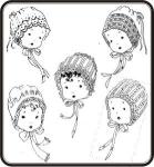 Old Fashion Baby Christening Bonnet Collection Pattern Jeannie Baumeister