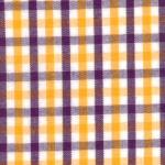 Fabric Finders15 Yd Bolt 9.34 A Yd T17 Gold, Purple, And White Tri- Check 100% Pima Cotton 60" Fabric