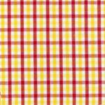 Fabric Finders 15 Yd Bolt 9.34 A YdT37 Red, White, And Yellow Gingham Plaid 100% Pima Cotton 60" Fabric