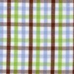 Fabric Finders 15 Yd Bolt 9.34 A YdT42 White, Brown, Blue, And Green Gingham Plaid 100% Pima Cotton 60" Fabric