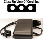 26127: AlphaSew P31​9003-003 Foot Control Pedal with 3 Pin Plug In Lead Cord YUK3S + 2 Prong Power Cord