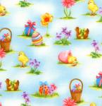 Free Spirit HM33Blue 15 Yard Bolt @ 7.34 A Yard Easter Collection 100% Cotton 45" Wide