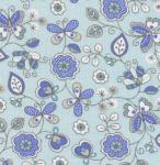 Fabric Finders 15 Yd Bolt 9.34 A Yd 1043 Blue Floral100% Pima Cotton 60 inch Fabric