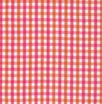 Fabric Finders T85 Orange/Raspberry Check 15 Yd Bolt 9.34 A Yd 100% Pima Cotton Fabric