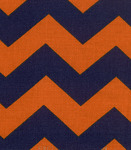 Fabric Finders 15 Yd Bolt 9.33 A Yd Twill 1305 Orange/Blue Chevron 100% Pima Cotton Fabric 60 inch