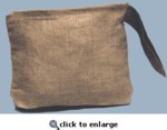 Linen Cosmetic Bag, Natural Color Fabric, Embroidery Blank, 11" Wide x 7" Tall, 6" Handle