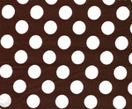 Fabric Finders 1106 White Dots on Chocolate by the yard
