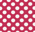 Fabric Finders 1104 White Dots on Raspberry by the yard