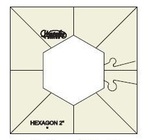 Sew Steady Westalee WT-SH2x4 Simple Hexagon Quilt Ruler Template 2"x4"