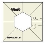 Westalee WT-SH1.5x3 - Simple Hexagon Template - 1.5"x3", Ruler, Quilting