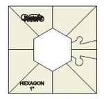Westalee WT-SH1x2 - Simple Hexagon Template - 1"x2", Ruler, Quilting
