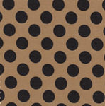 Black and Bronze Fabric, Dot Fabric, Print Fabric, Fabric Finders FF1478 Black Dots on Gold 15 Yd Bolt 9.34 A Yd 100% Cotton 60"