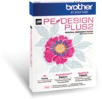 Brother, PE-Design, PLUS, 2, Brother PE-Design PLUS2 New Upgraded Version V1.01 Basic Digitizing and Photo Stitch Embroidery Software for up to 12x8in Hoop Machines