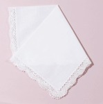 Wholesale Linens 13-5132 Shell Lace Handkerchief Embroidery Monogramming Blank