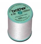 Brother, japan, EBTPE, 1100 Yard, Single Spool, of 90wt, Weight, WHITE, Bobbin Thread, for All Brands, of Embroidery, Machines, 1000 Meters, of 100% Polyester, Filament thread
