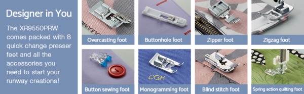 Zipper Foot, Walking Foot Class, Overcast Foot, Buttonholes