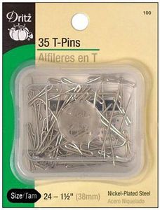 T-pins, box of 24 pins
