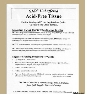 SAR 1880 Acid Free Storage Box 30x18x6 Large +24 Paper Wrap