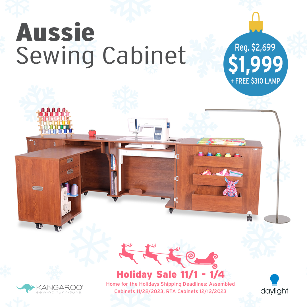 Kangaroo Kabinets - Kookaburra Sewing Cabinet in Teak